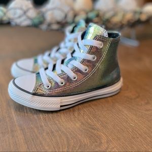 Converse Chuck Taylors iridescent high tops